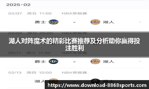 湖人对阵魔术的精彩比赛推荐及分析助你赢得投注胜利